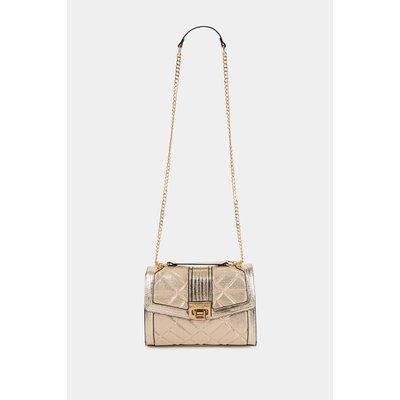 Sac à rabat matelassé métallisé MORGAN