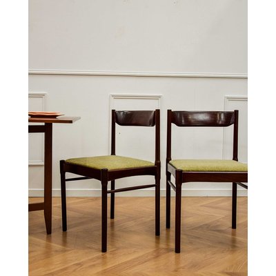Paire de chaises en teck Alma N°403 - Bon état DEBONGOUT