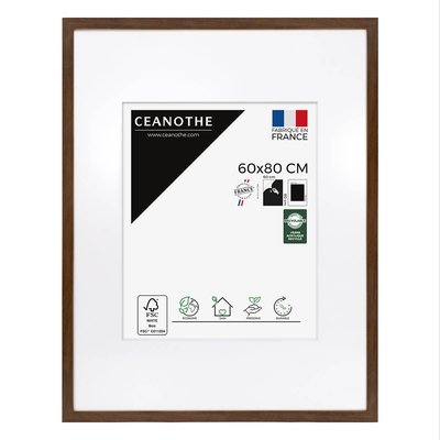 Cadre Photo Avec Passe-partout 60x80 Cm Résine Recyclée WILD CEANOTHE