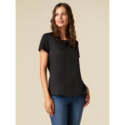 T-shirt bi-matière ras du cou OLTRE