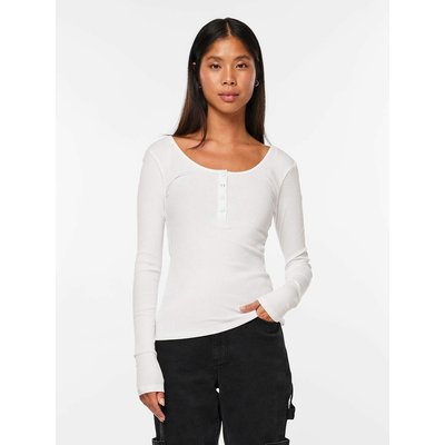 Camisola de mangas compridas, efeito canelado PIECES