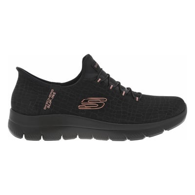 Baskets FEMME Skechers noires et à slip-ins SKECHERS