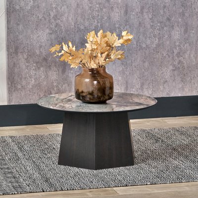 Maelis Faux Marble & Wood Coffee Table SO'HOME