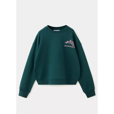 Sweat en coton 100 % imprimé MANGO KIDS