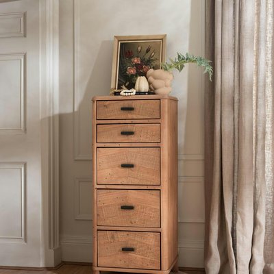 Chiffonnier en bois recyclé FSC 5 tiroirs HANOI PIER IMPORT