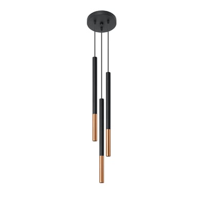 Suspension Acier Noir/Cuivre G9 3 Mozaica EDEN