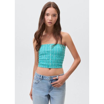 Top bustier froncé MANGO TEEN