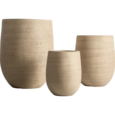 Set de 3 cache-pots empilables en céramique RECOLLECTION
