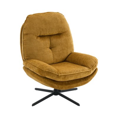 Fauteuil pivotant pieds étoiles en velours - Sofia DRAWER