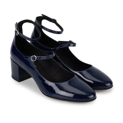 Babies Sofia Cuir Brillant Bleu Navy BONS BAISERS