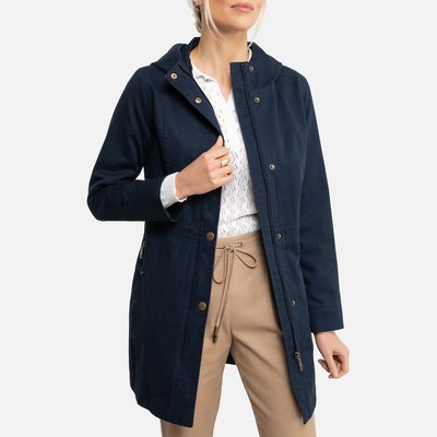 Mid-Length Hooded Parka in Cotton, Mid-Season ANNE WEYBURN