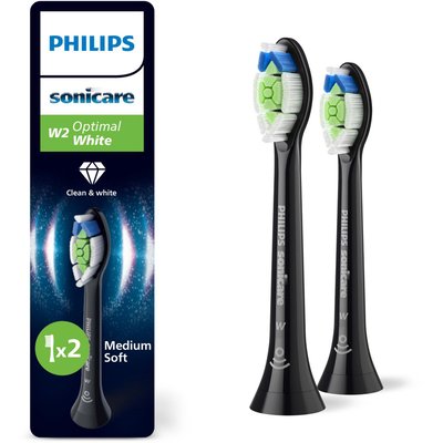 Brossette dentaire Sonicare lot de 2 - HX6062/88 black Optimal W2 PHILIPS