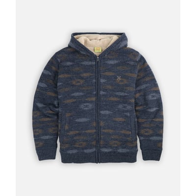 Pull jacquard zip sherpa NIGHTFALL OXBOW