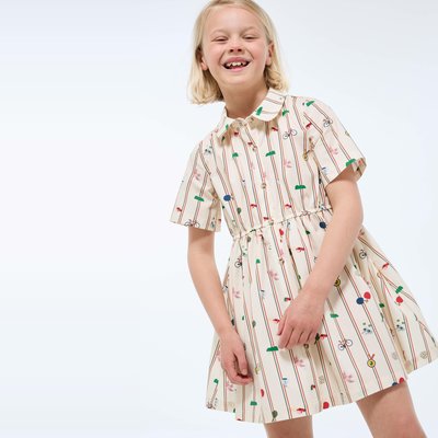 Robe col chemise imprimée en coton MONOPRIX