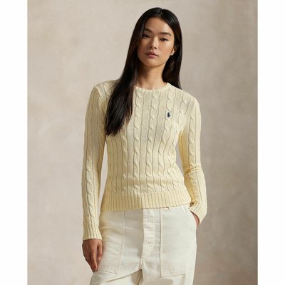 Jersey de cuello redondo, punto trenzado de algodón POLO RALPH LAUREN
