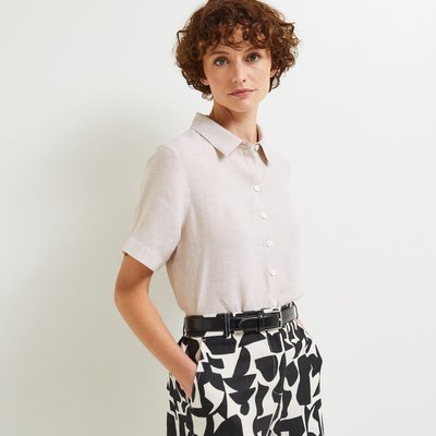Chemise lin manche courte La Redoute