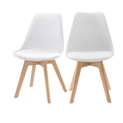 Lot de 2 chaises et pieds - SKANDI RENDEZ-VOUS DÉCO