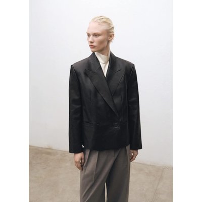 Blazer cuir double boutonnage MANGO