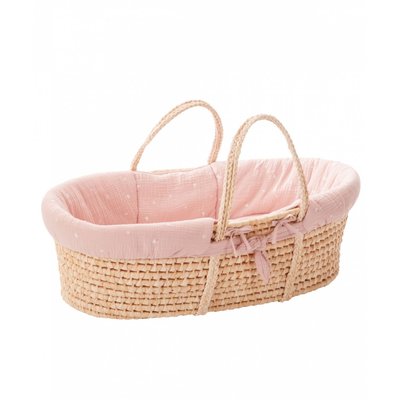 Couffin souple en osier, rose clair -  Promenade Bucolique fille COMBELLE