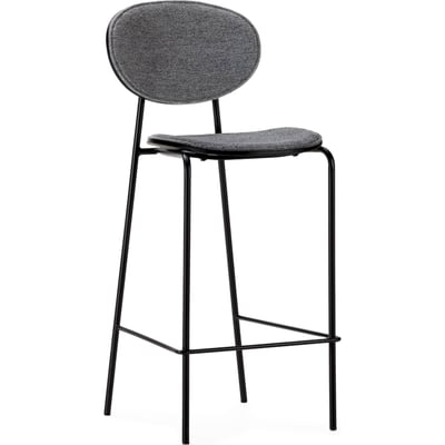 Tabouret de bar en métal et tissu RECOLLECTION
