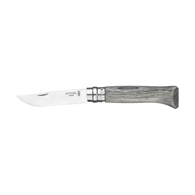 Couteau N°08 Tradition Bouleau Lamellé Gris OPINEL