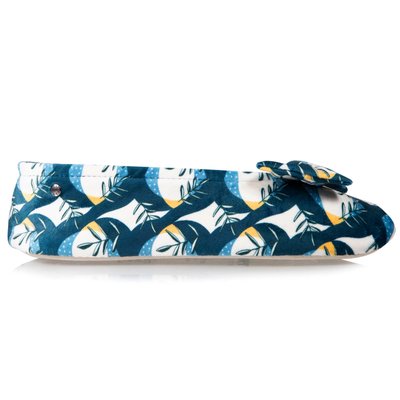 Chaussons Ballerines grand nœud et semelle en cuir ISOTONER