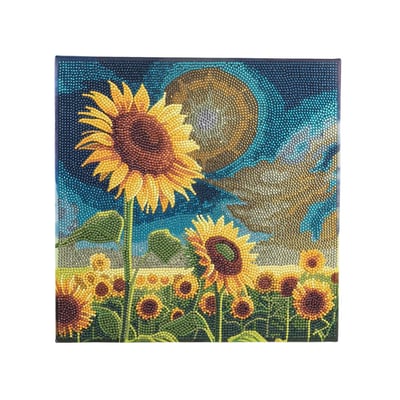 Kit tableau à diamanter 30x30cm Champs de tournesol OZ INTERNATIONAL