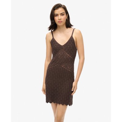 Robe courte caraco en crochet SUPERDRY