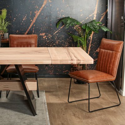 Rallonge pour table rectangulaire en chêne blanc avec poutre centrale 240 cm CORNWALL (50 cm) PIER IMPORT