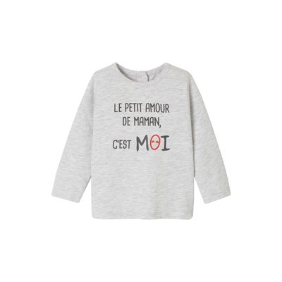 T-shirt à message manches longues VERTBAUDET