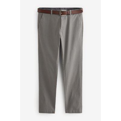 Pantalon chino slim doux imprimé et ceinture NEXT