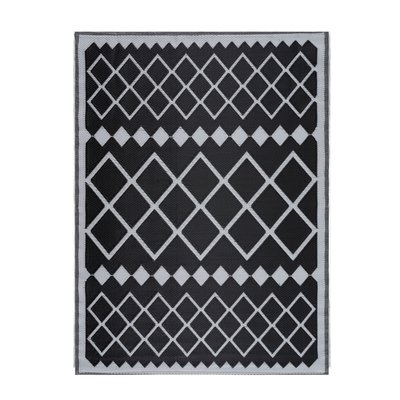 Tapis extérieur en polypropylène noir 120x160 AVRIL PARIS