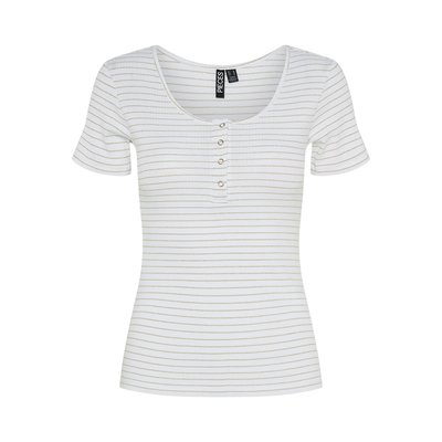 Tshirt with Sparkly Stripes PIECES