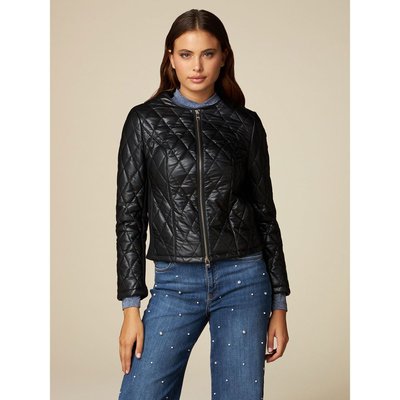 Blouson cuir noir matelasse femme La Redoute