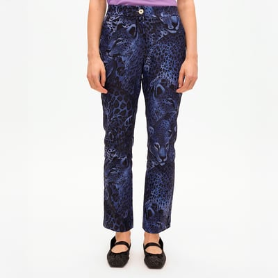 Pantalon Femme Léopard Taille élastique - Large, Fluide Et Confortable Pour Le Printemps/automne | Style Décontracté Chic
