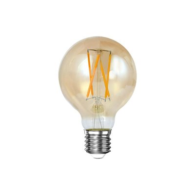 Ampoule globe 7 cm ambré LED filament lumière chaude (E27) PIER IMPORT