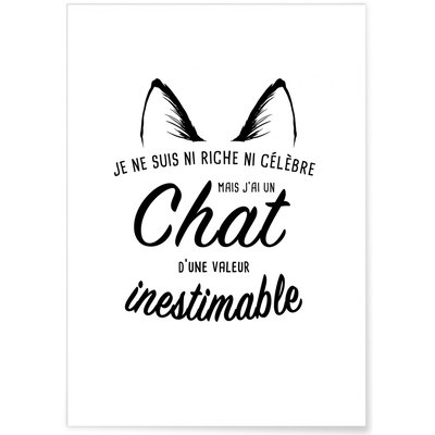 Affiche 'Chat inestimable...' L'AFFICHERIE