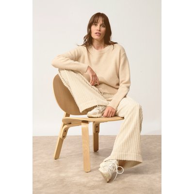 Pull Col Rond 6 Fils Sable Margaux JUST CASHMERE