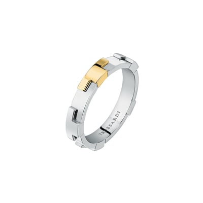 Bague en acier,cristaux, T-LOGO TRUSSARDI