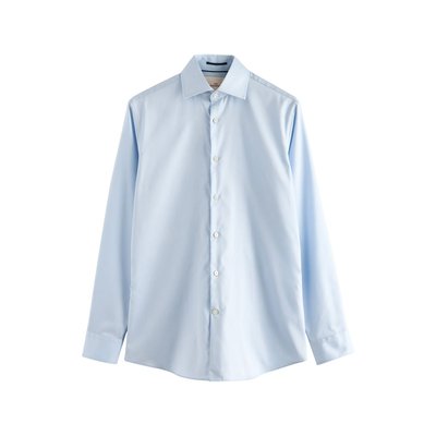 Chemise slim à col italien et satin NEXT