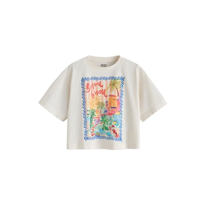 T-shirt droit oversize orné de perles NEXT