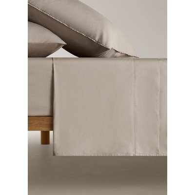 Drap plat percale de coton 300 fils lit 90 cm MANGO HOME