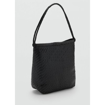 Sac porté épaule cuir tressé MANGO