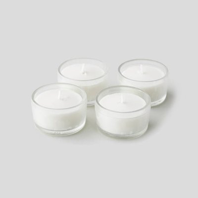 4 bougies chauffe plat, non parfumée, cire végétale MONOPRIX