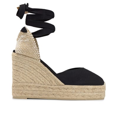 Espadrilles compensées en jute tressée à découpes CARINA EXTRA PLATFORM CASTANER