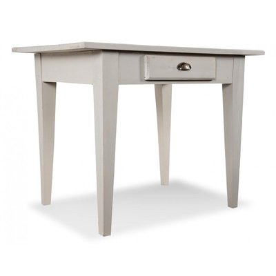Table à Manger Bois 2 Tiroirs Cerusé Blanc DECORATION D’AUTREFOIS