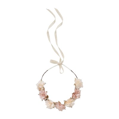 Couronne de fleurs nude et dorée VERTBAUDET