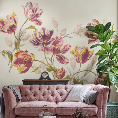 Papier peint panoramique fleuri Tulipes Gosford LAURA ASHLEY