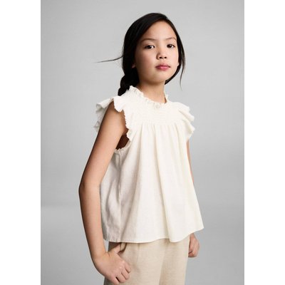 Blouse volantée lin MANGO KIDS