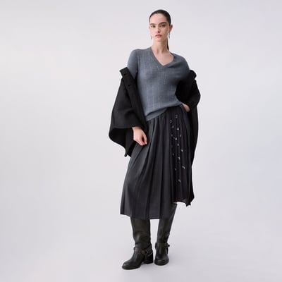 Pull en laine à col en V LIU JO